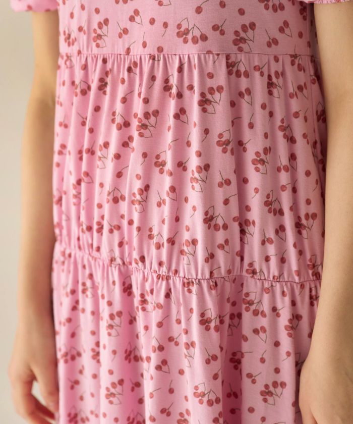 限定Price！SALE フルーツ柄 ティアードワンピース TINA：JOJUN