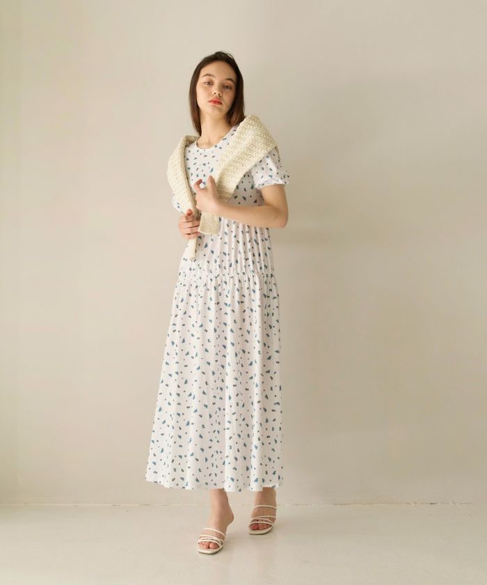 限定Price！SALE フルーツ柄 ティアードワンピース TINA：JOJUN