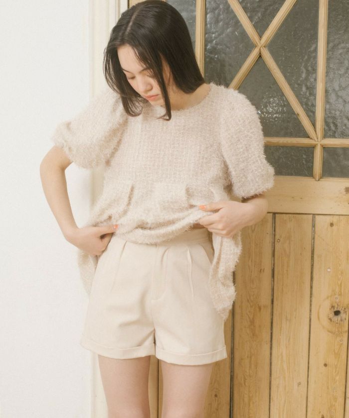 GW-SALE ヘリンボーン ショートパンツ TINA：JOJUN 全2色