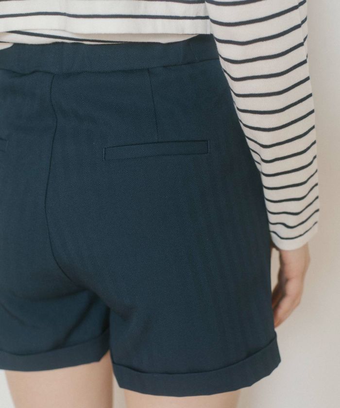 GW-SALE ヘリンボーン ショートパンツ TINA：JOJUN 全2色