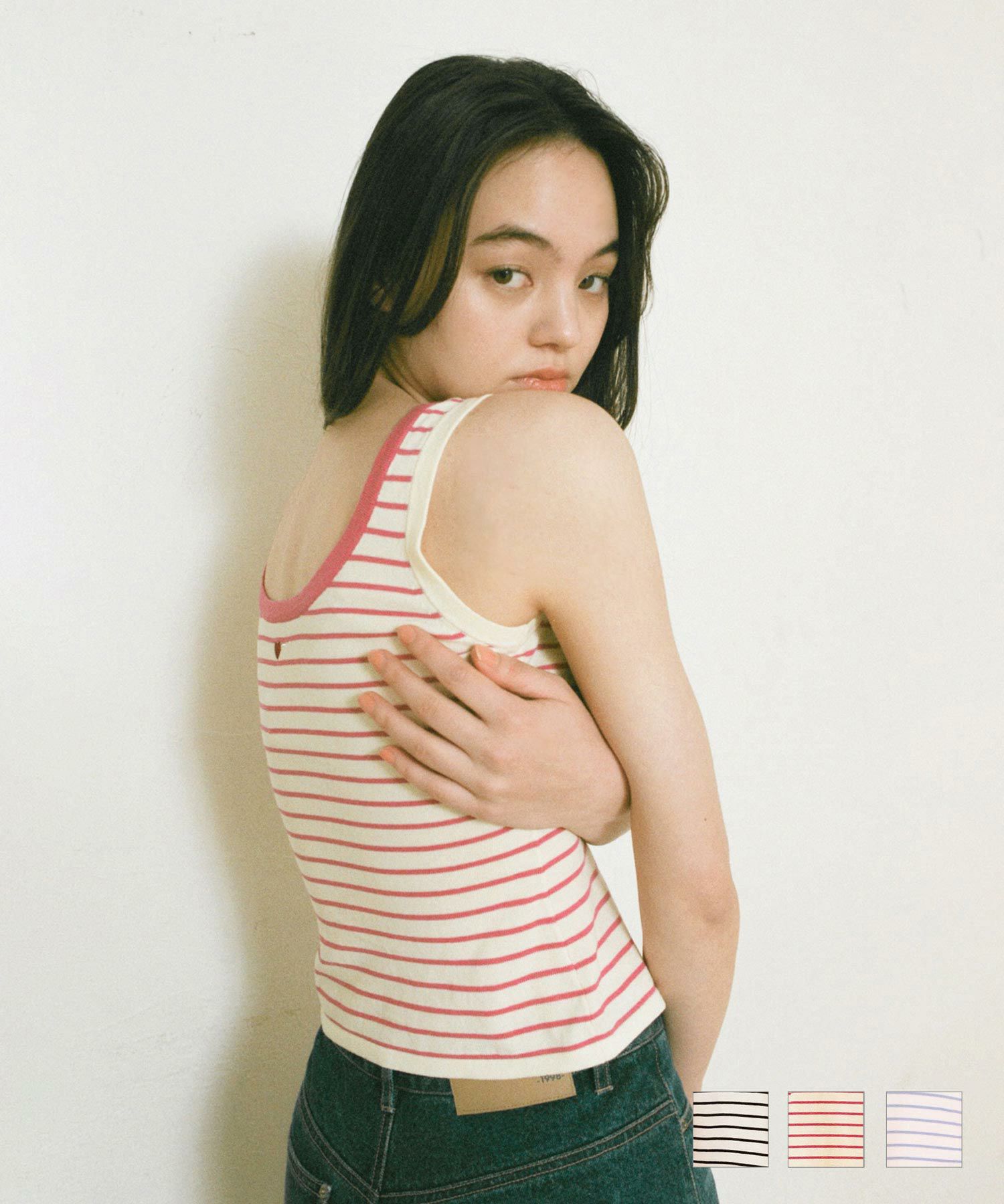 トップス/ボーダー/タンクトップ/オーガニックコットン