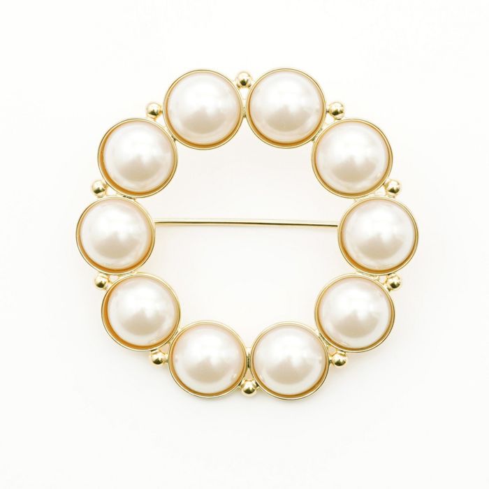 パール リース ブローチ Pearl Wreath Brooch