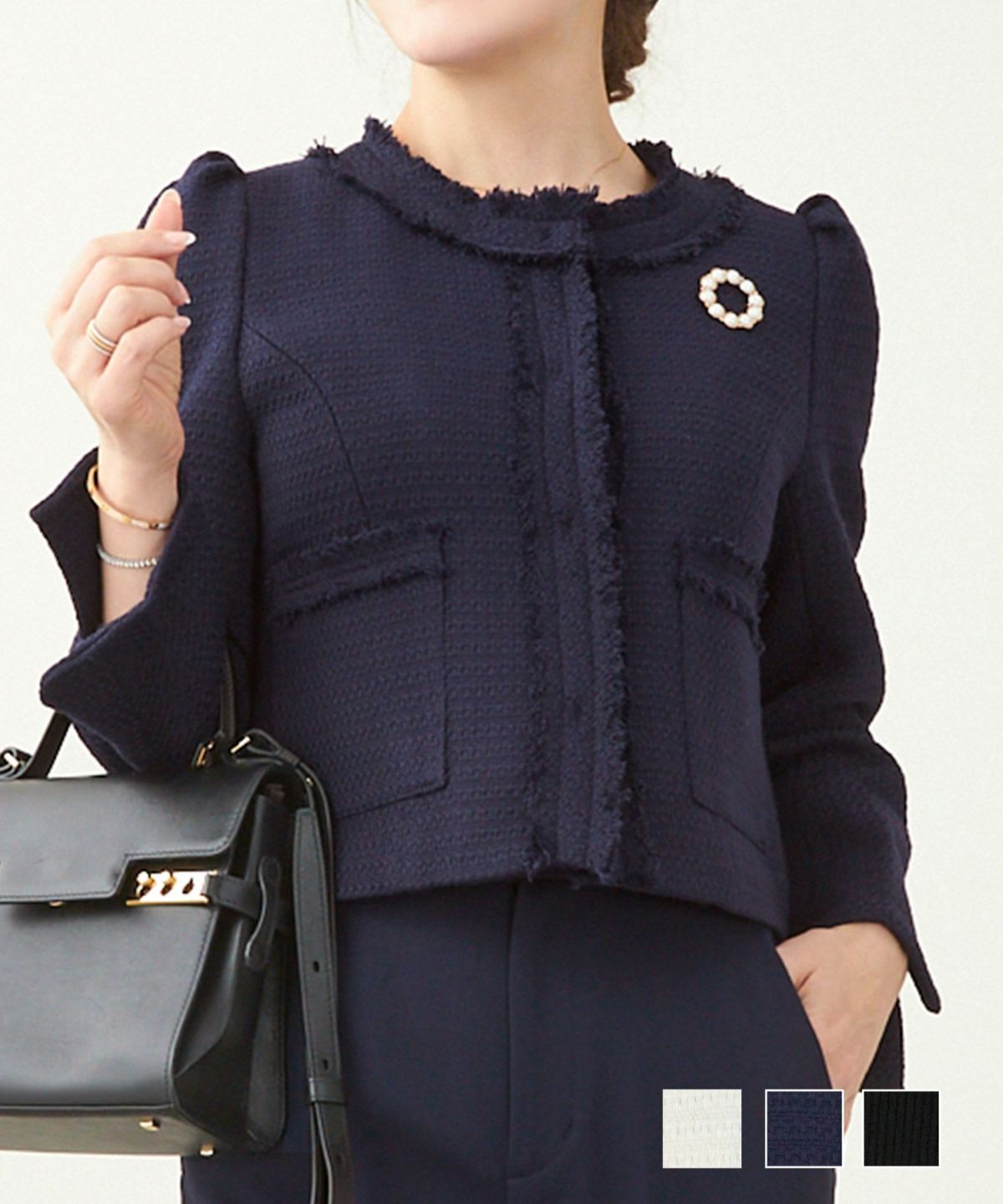 オケージョン フリンジ ショート ジャケット Liala×PG