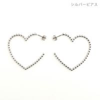 スタッズ ハート フープ ピアス イヤリング Studs Heart Hoop Pierce Earring