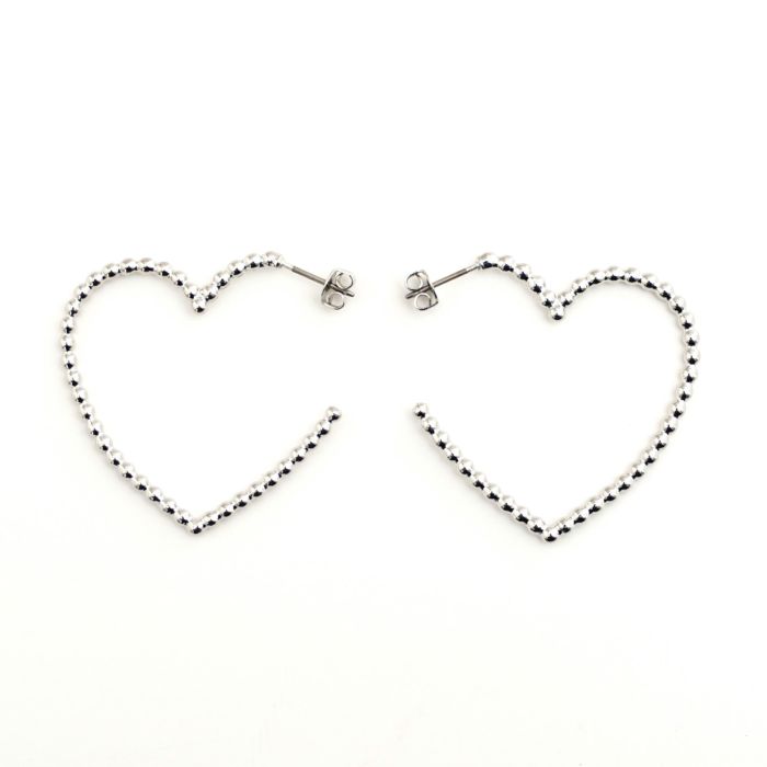 スタッズ ハート フープ ピアス イヤリング Studs Heart Hoop Pierce Earring