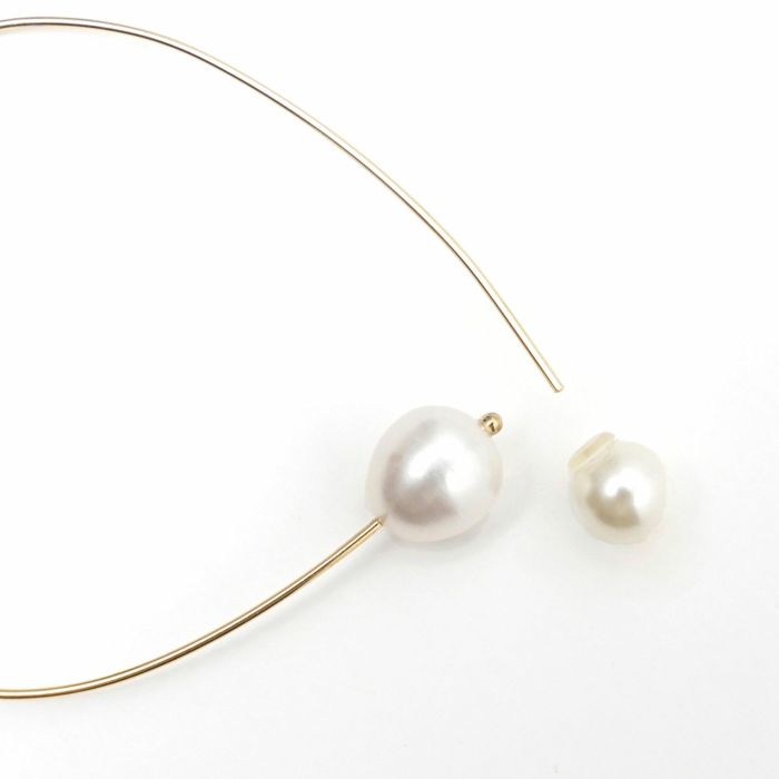 ハート フープ パール ピアス Heart Hoop Pearl Pierce