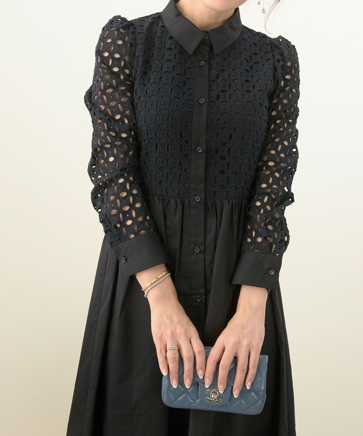 新色追加ワンピースレディースファッション洗えるおとな大人きれいめエレガント秋春かわいい白長袖