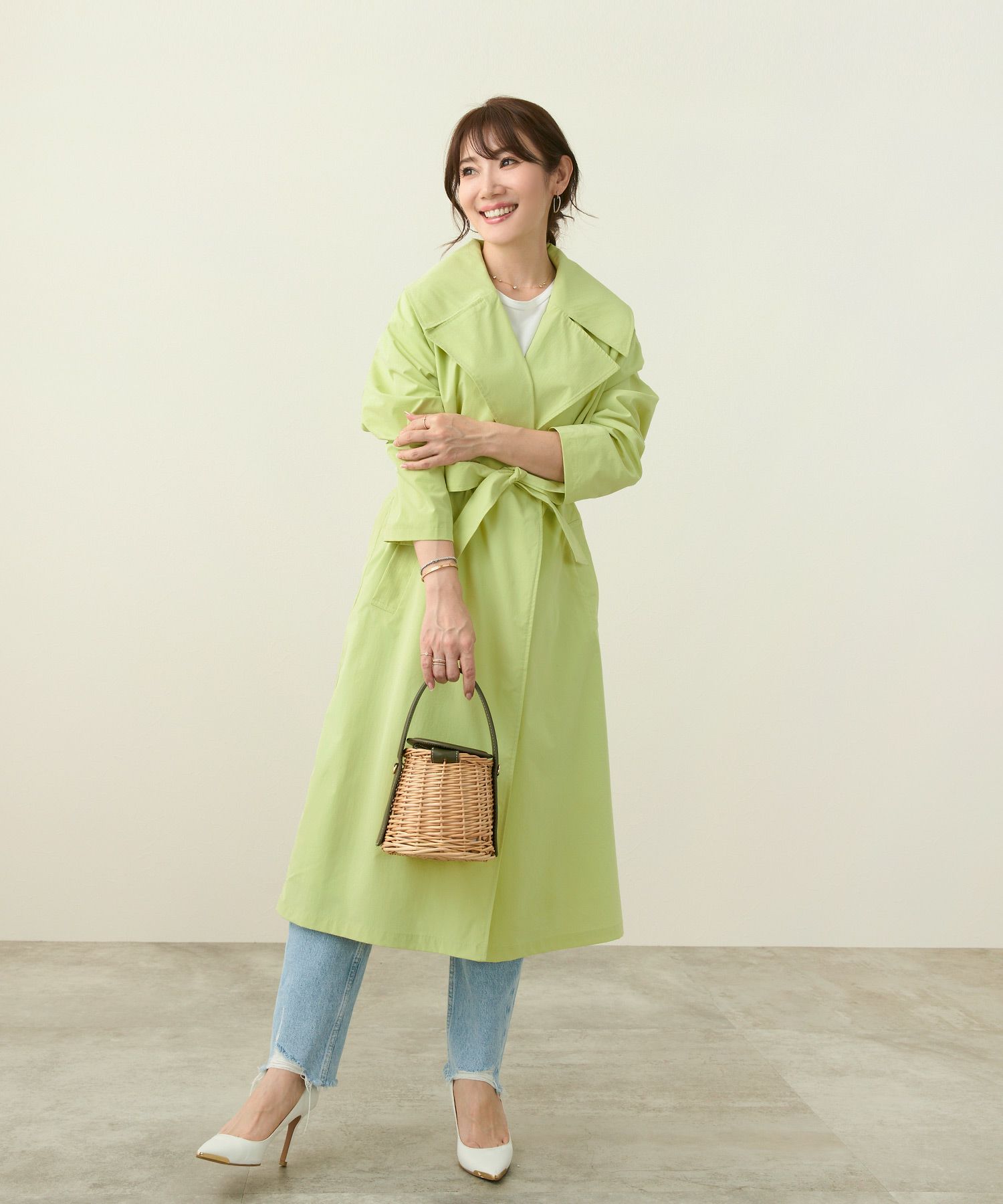 限定Price！SALE ベルト付き スプリング コート Liala×PG 全4色  