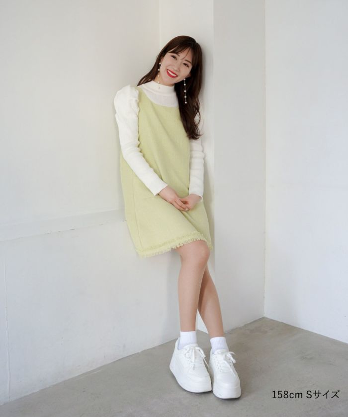 限定Price！SALE ツイード ショート丈 ワンピース lieulien