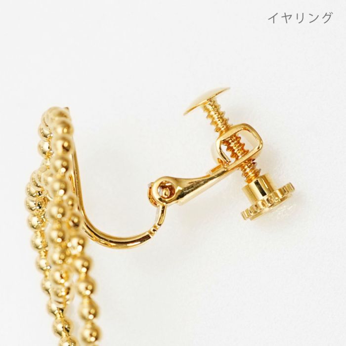 ダブル スタッズ リング ピアス イヤリング Double Studs Ring Pierce Earring