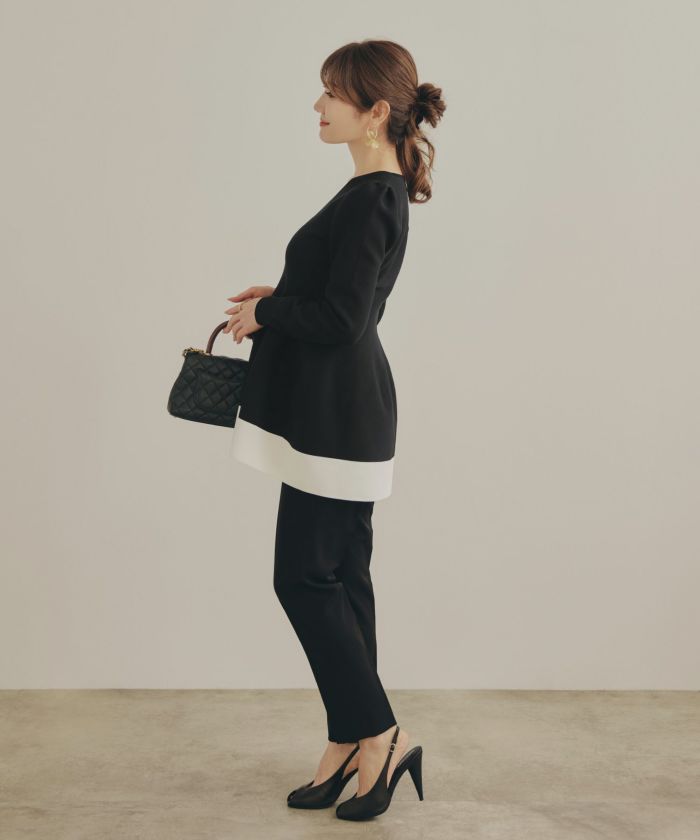 新色追加手洗い可ホールガーメントニット春秋冬白黒かわいいオフィスきれいめおすすめ大人ジョイントスペース