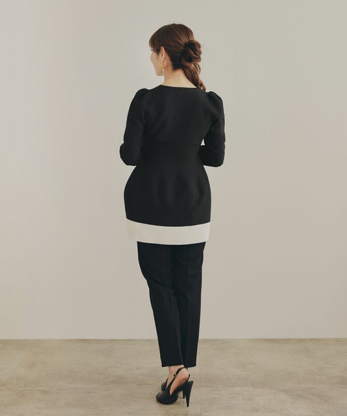 新色追加手洗い可ホールガーメントニット春秋冬白黒かわいいオフィスきれいめおすすめ大人ジョイントスペース