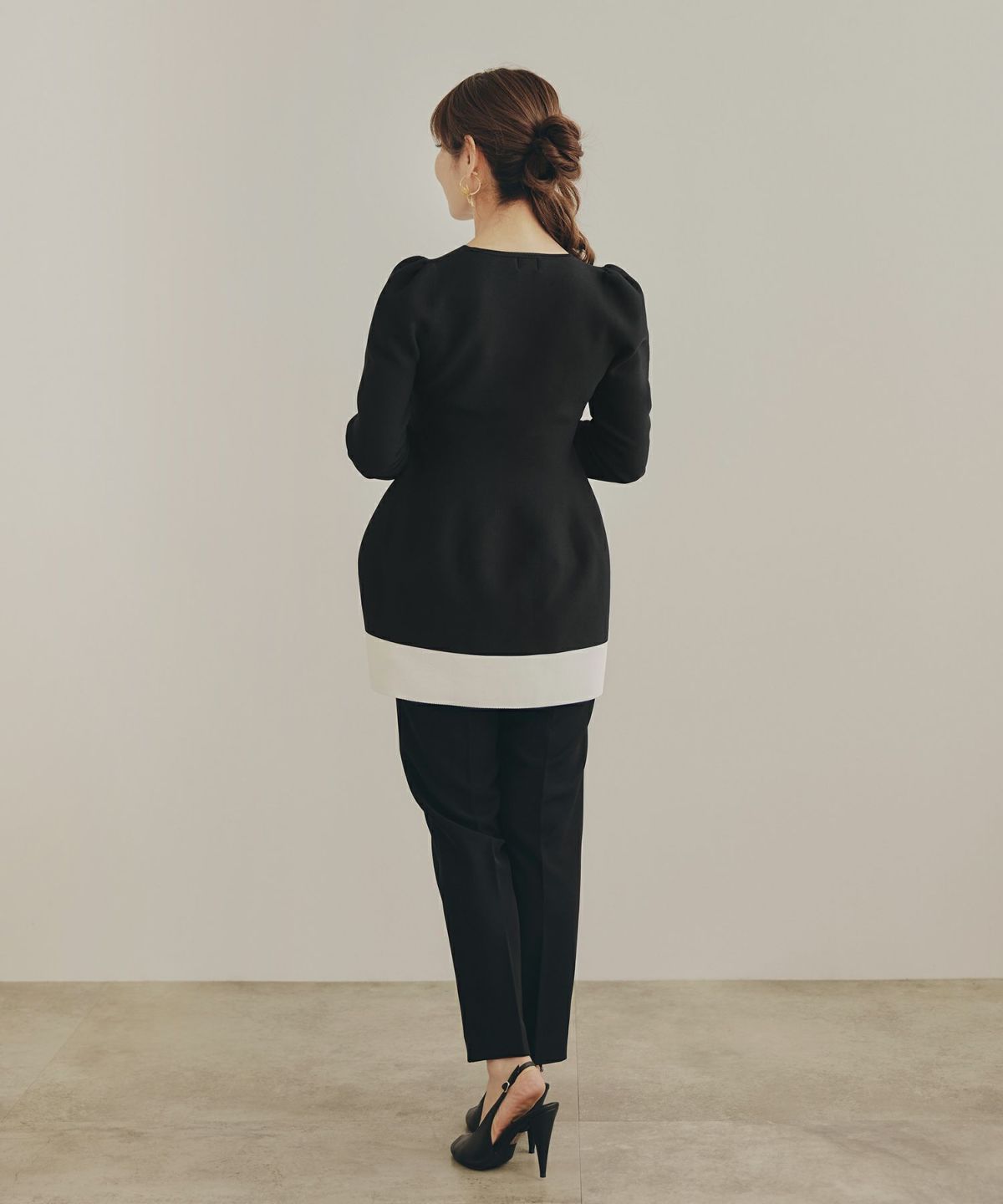 新色追加手洗い可ホールガーメントニット春秋冬白黒かわいいオフィスきれいめおすすめ大人ジョイントスペース