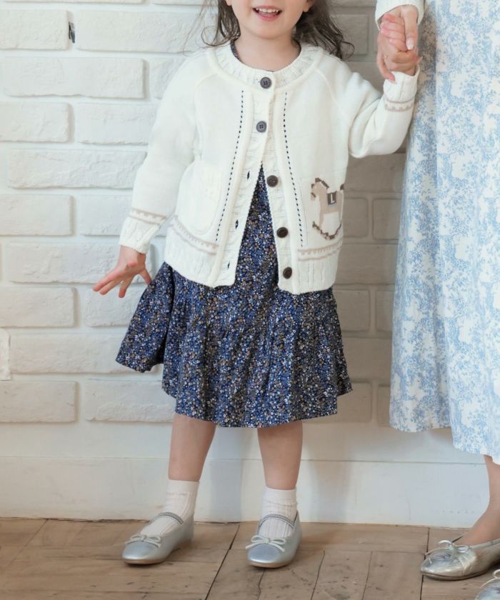 vaniller kids 木馬柄 カーディガン le reve vaniller 全2色 ｜lvn411