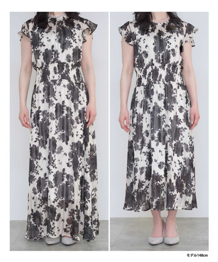 ワンピース花柄春夏秋白ピンクレディース服かわいい可愛い大柄色おしゃれ上品大人おすすめきれいめジョイントスペース