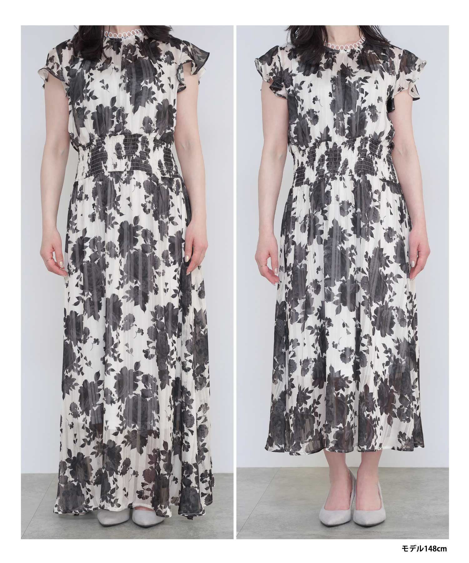 ワンピース花柄春夏秋白ピンクレディース服かわいい可愛い大柄色おしゃれ上品大人おすすめきれいめジョイントスペース