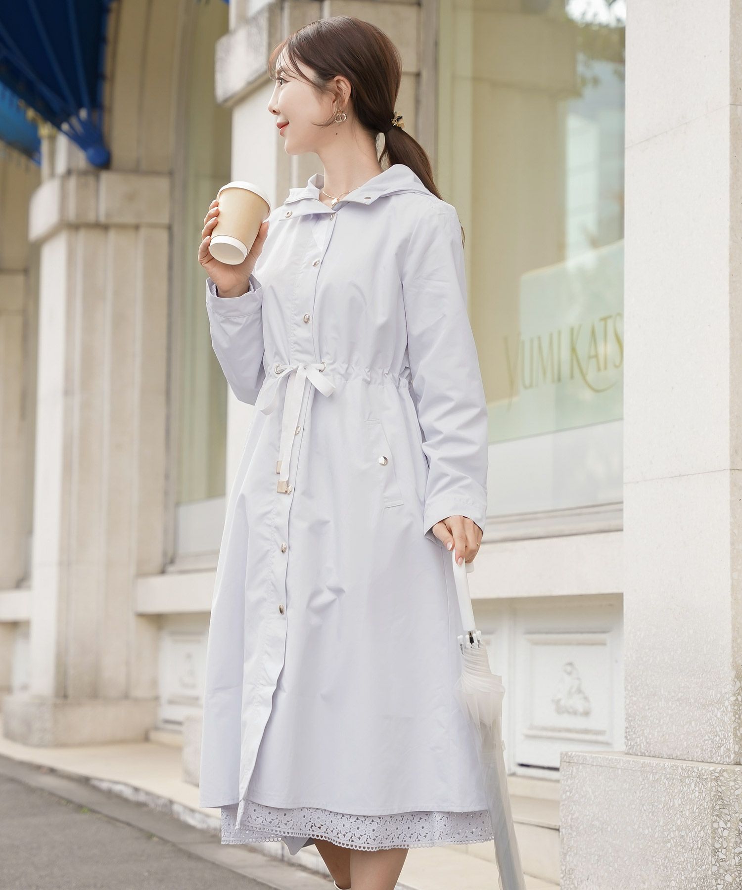 Winter-SALE 撥水 ロング ライトアウター コート le reve vaniller 全4  