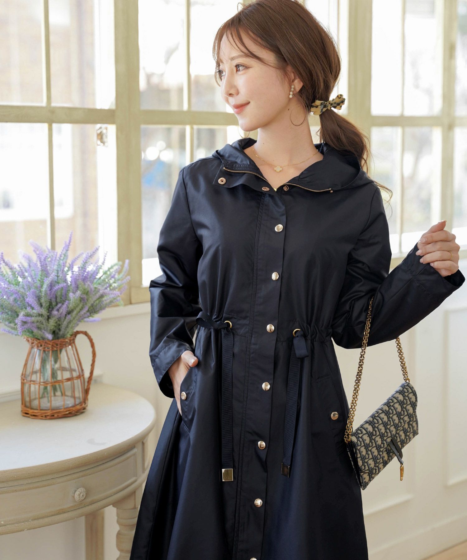 Winter-SALE 撥水 ロング ライトアウター コート le reve vaniller 全4  