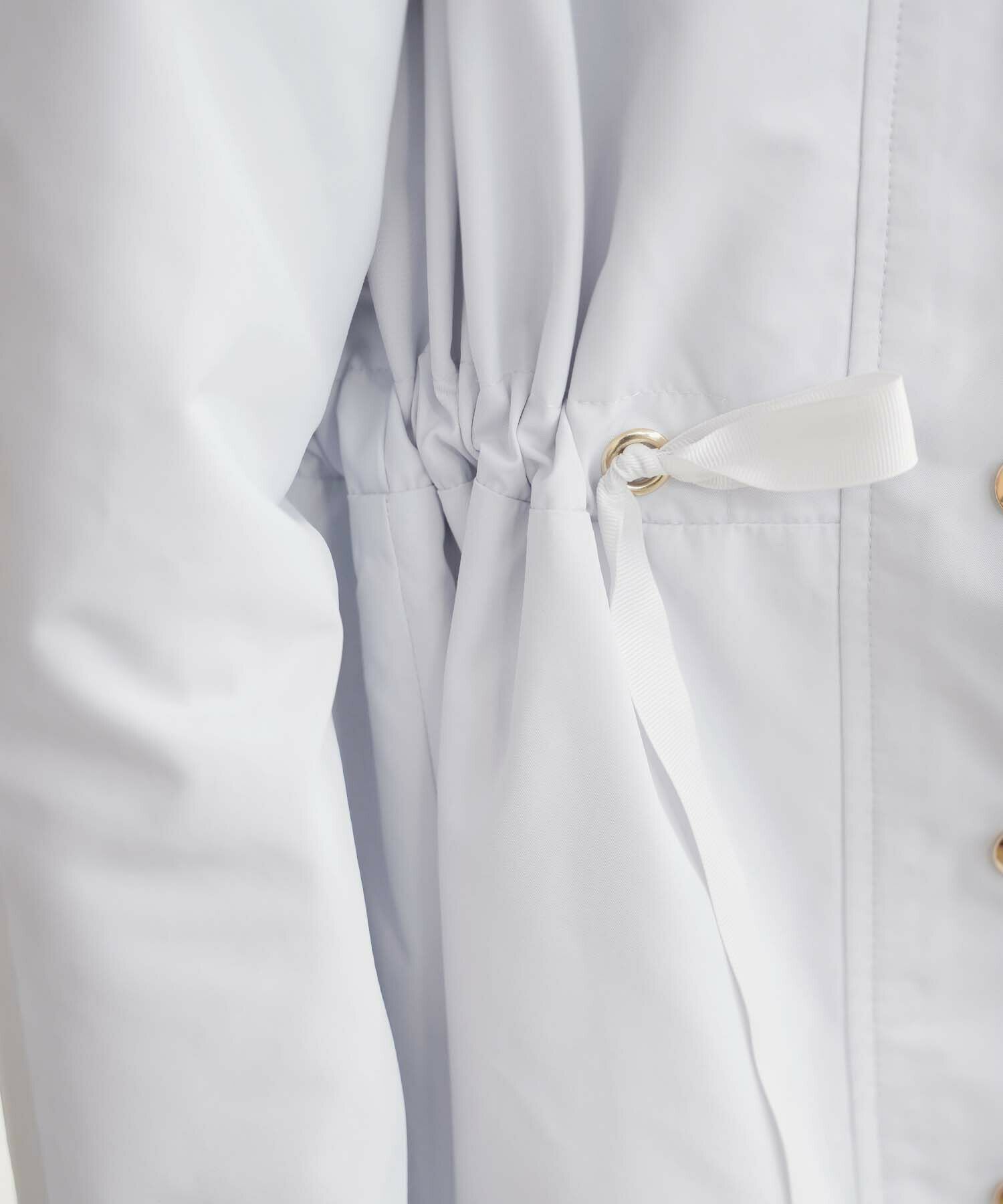 レディース/アウター/軽羽織/春コート/撥水/防水/雨具/ミドル丈/ロング丈/長袖/フード/ボタン/袖口ゴム/アイボリー/ネイビー/ブラック/上品/シンプル/レインコート/ゴールド/春/秋/雨の日/お出かけ/新色/バレンタイン/ピンク