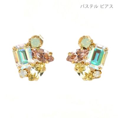 クリスタル リボン ピアス イヤリング Crystal Ribbon Pierce