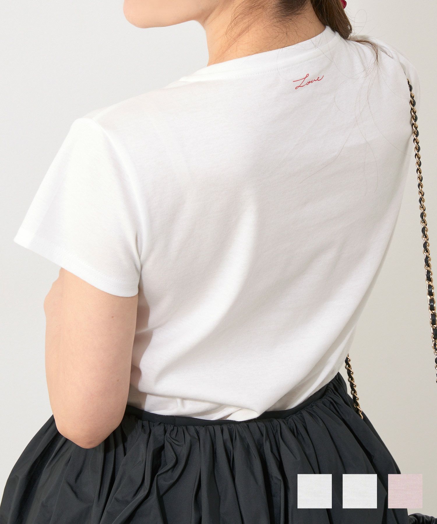 汗染み軽減・接触冷感LoveプリントTシャツLiala×PG