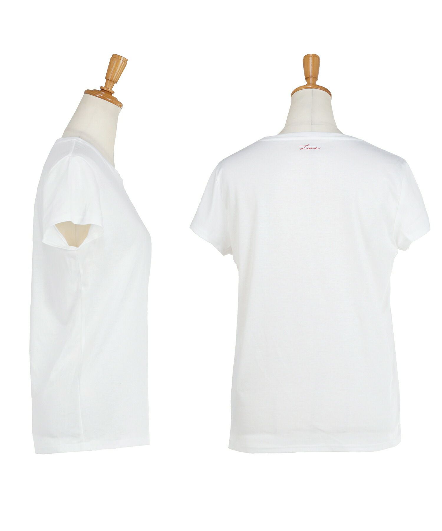 新色追加手洗い可日本製機能性素材半袖シンプル大人カジュアル着回しカットソーバックプリント夏ジョイントスペース