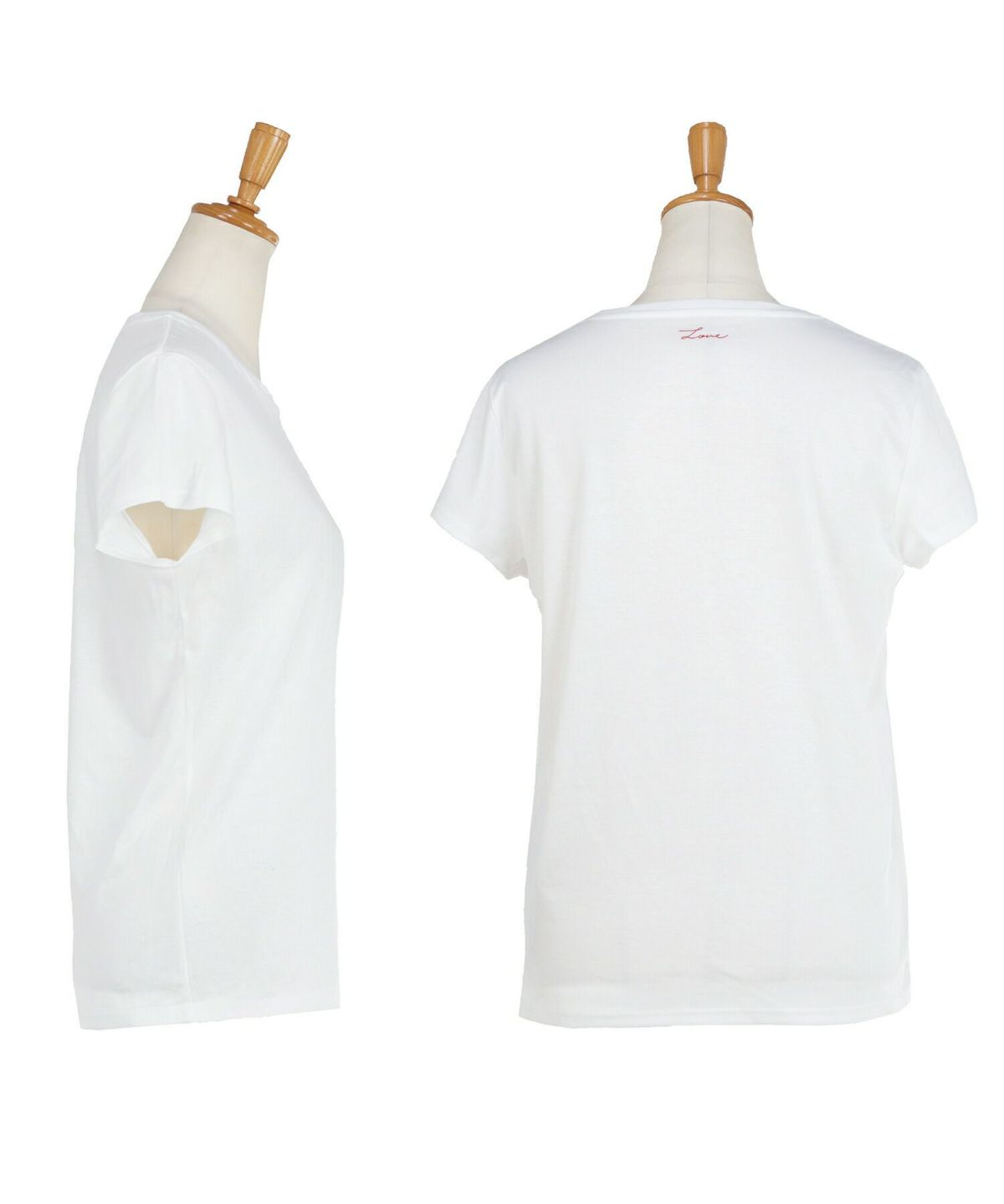 新色追加手洗い可日本製機能性素材半袖シンプル大人カジュアル着回しカットソーバックプリント夏ジョイントスペース