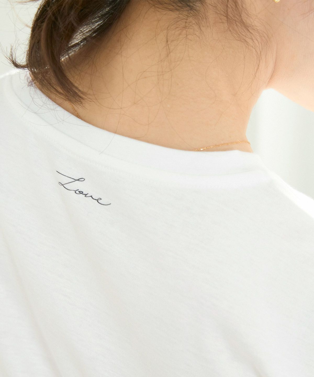 新色追加手洗い可日本製機能性素材半袖シンプル大人カジュアル着回しカットソーバックプリント夏ジョイントスペース