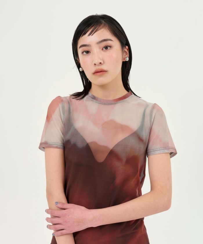 FINAL-SALE SERENITY SHEER TOPS TINA：JOJUN 全1色｜tnj521-0603【1】