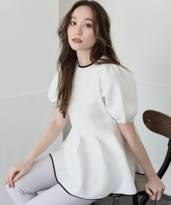 MARNI ペプラム　チュニック　ジオメトリー　美品 ハート刺繍ペプラムチュニック（Tシャツ/カットソー）｜CHAN ME