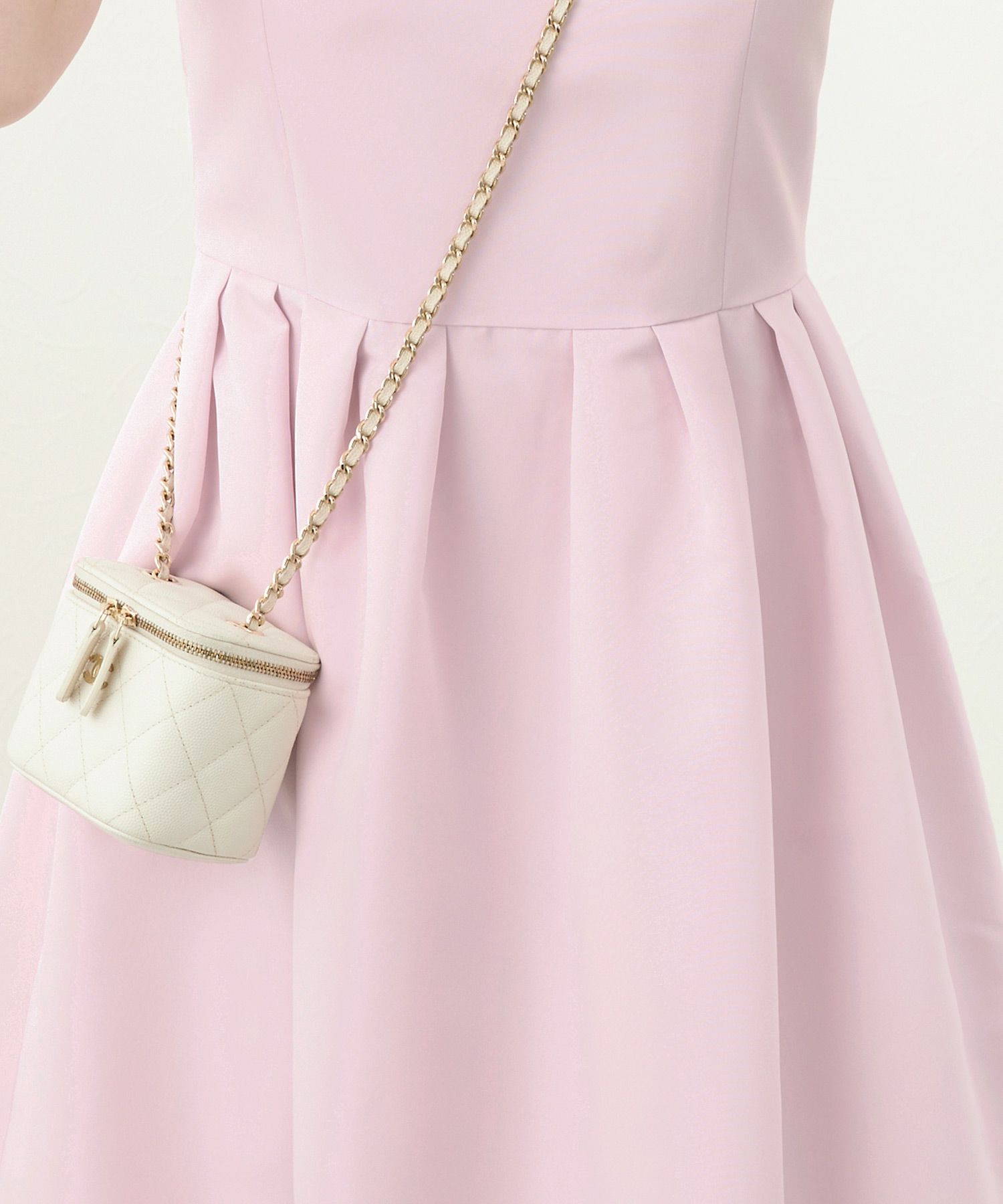 新色追加/手洗い可/日本製/タック入り/水玉/ドット/無地/ふんわり/大人可愛い/フェミニン/グログラン/ミモレ丈/ファスナー