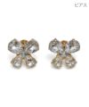 訳あり・アウトレット特集 クリスタル リボン ピアス イヤリング Crystal Ribbon Pierce アクセサリー