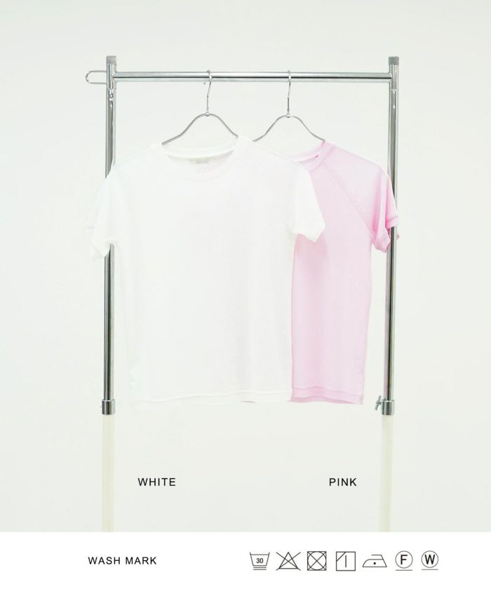 トップス/シアー/Tシャツ/半袖/ホワイト/ピンク