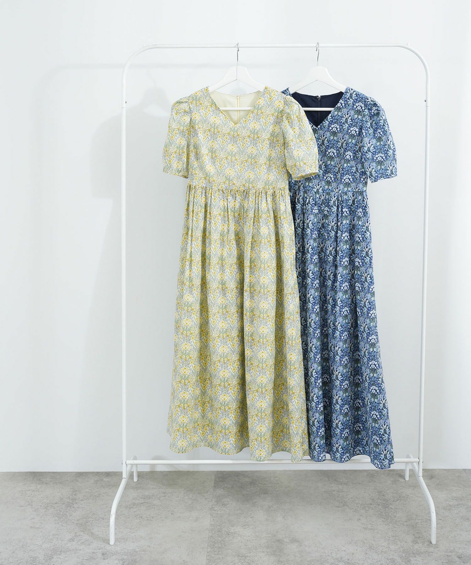 リバティ柄 パフスリーブ ワンピース lieulien×miimii 全2色｜lul311  