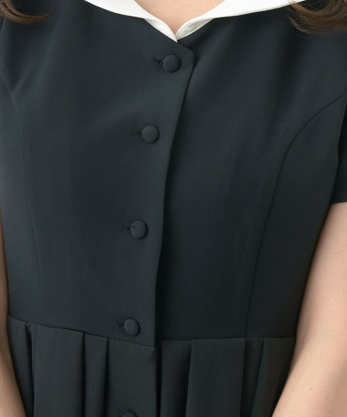 限定Price！SALE 襟取り外し バイカラー ワンピース Liala×PG 全