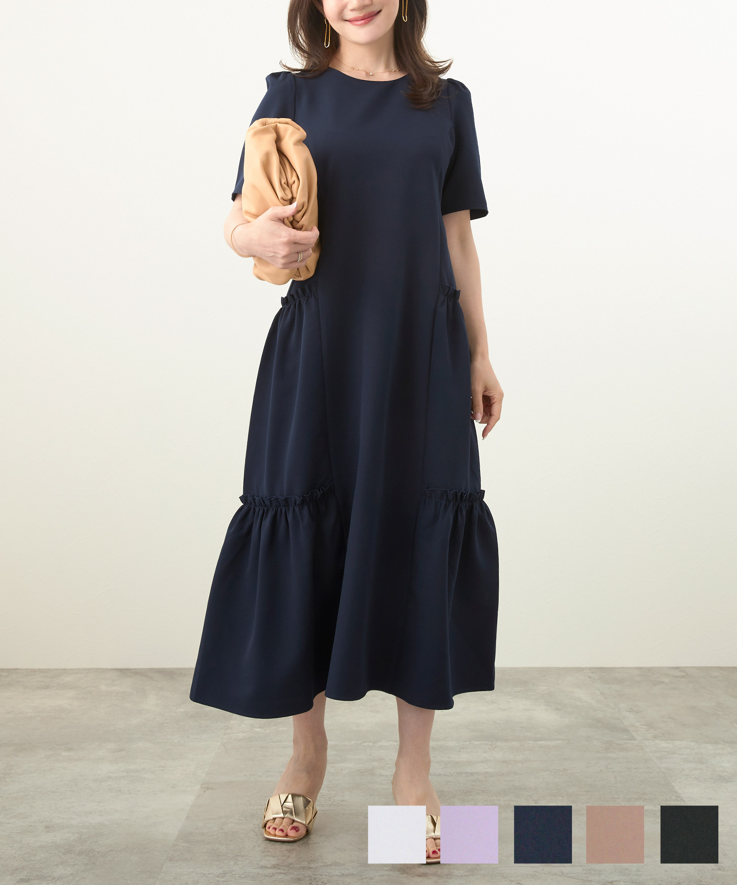 ティアード 半袖 ワンピース Liala×PG