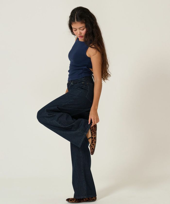 デニム/パンツ/ルーズデニム/ブルー