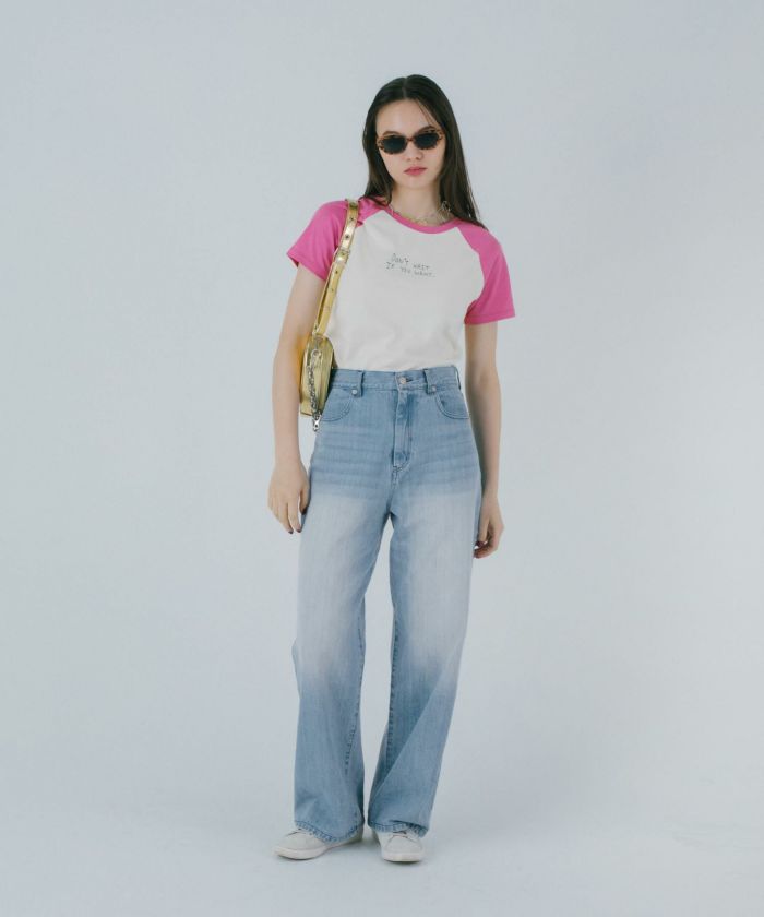 デニム/パンツ/ルーズデニム/ブルー