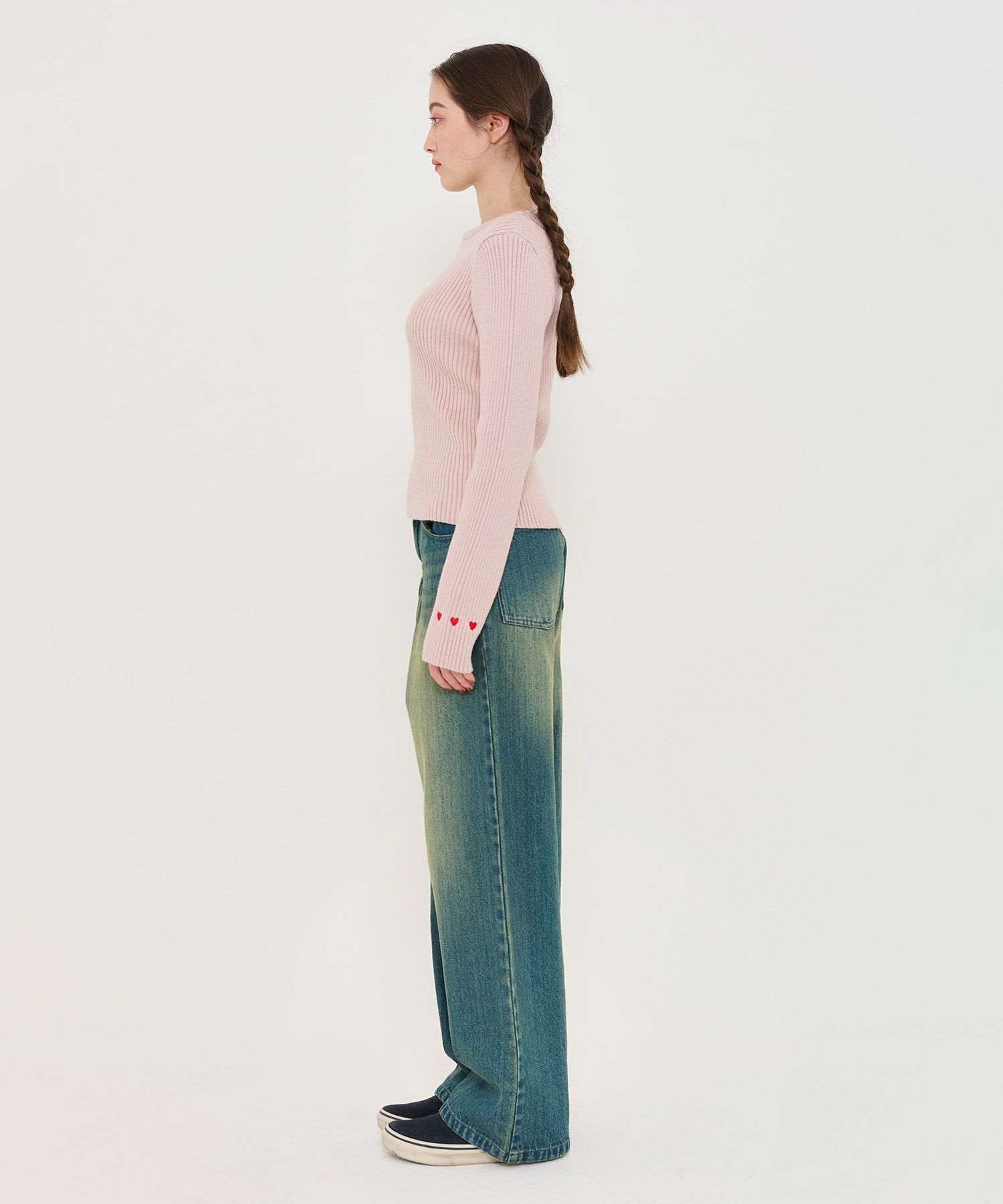 デニム/パンツ/ルーズデニム/ブルー