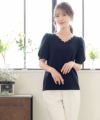 レディース/トップス/Tシャツ/カットソー/スカラップ/半袖/タック/Vネック/夏/春/秋/大人/エレガント/フェミニン/可愛い