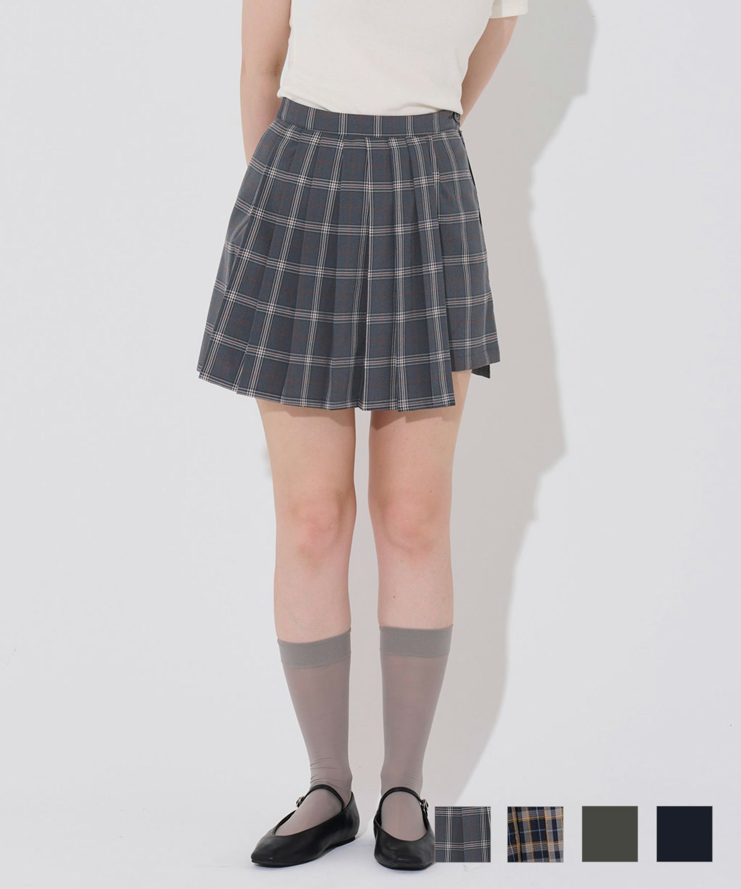 tina:jojun】Checkered blouson&skirt しぶい