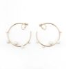 ランダム パール フープ ピアス イヤリング Random Pearl Hoop Pierce Earring