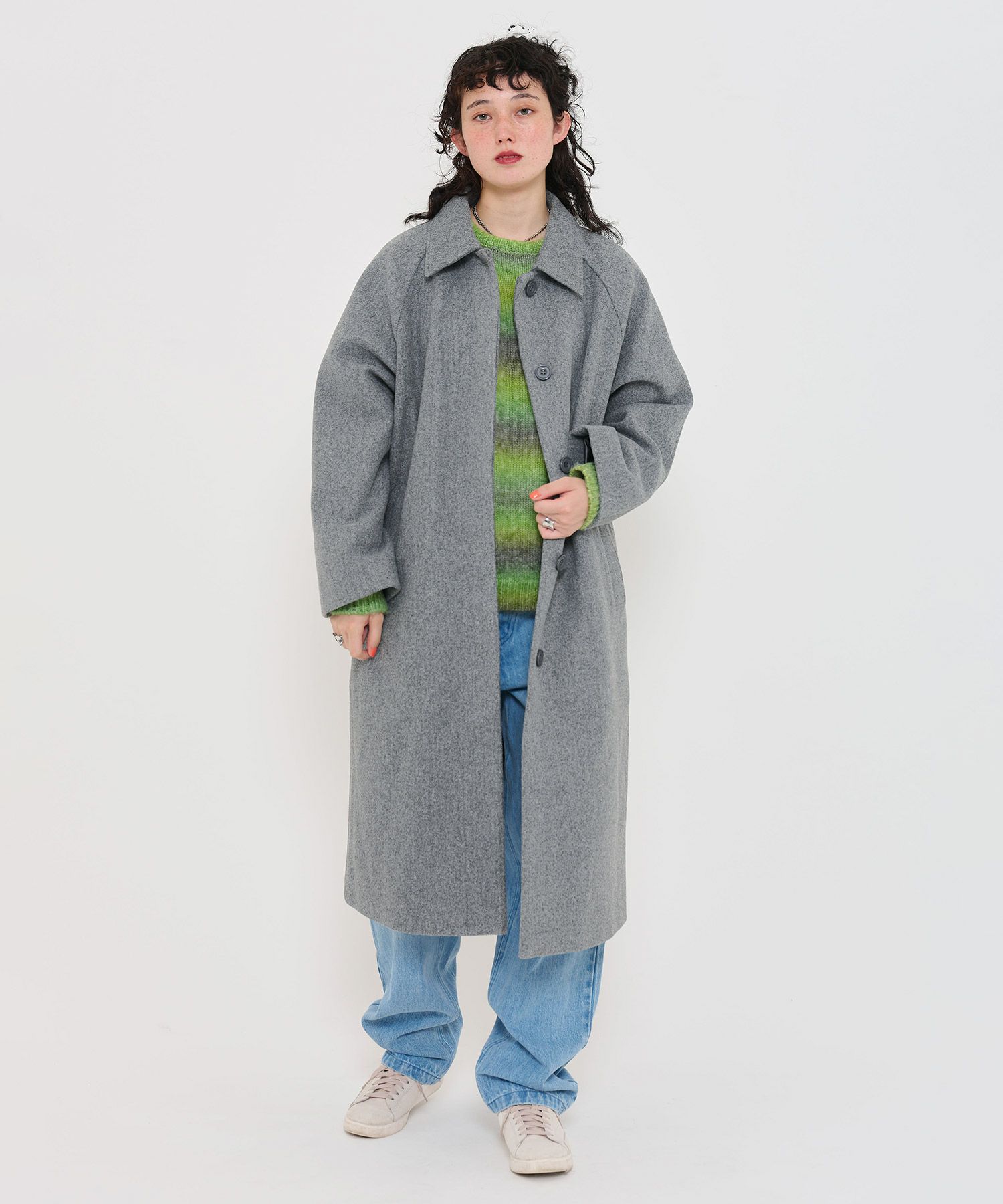 ステンカラー ラグランコート TINA：JOJUN 全2色｜tnj141-0654【1】