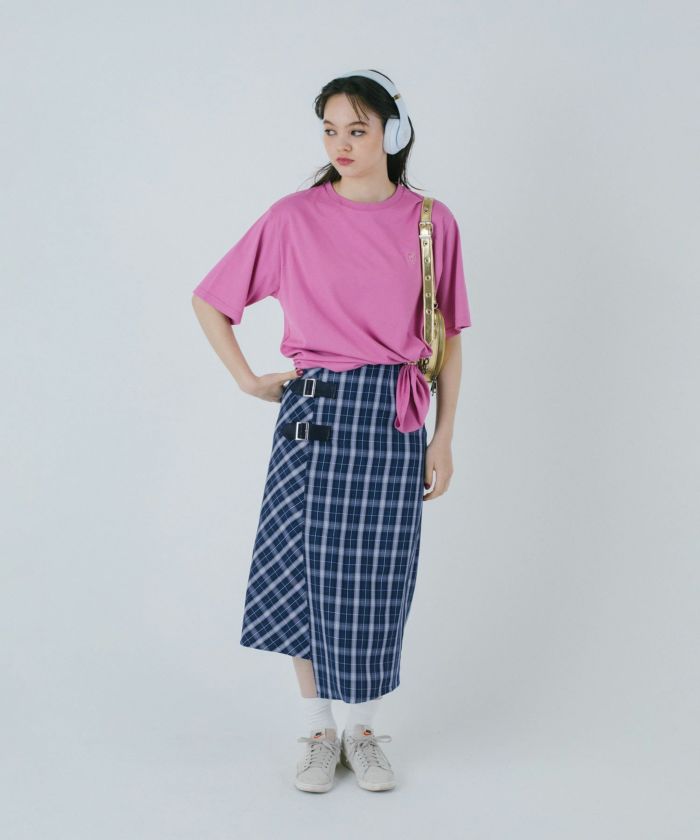 レビュー高評価のおせち贈り物 TINA：JOJUN♡ラップ風 チェック柄スカート ロングスカート - coolpots.com