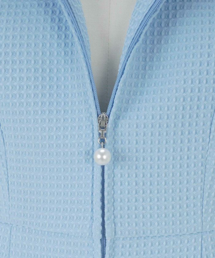 フロント ファスナー ワンピース ノースリーブ Prima Scherrer 全3色