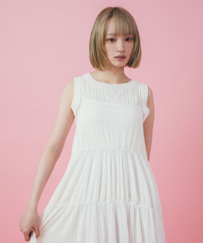 限定Price！SALE シアー ティアード キャミワンピース mimi