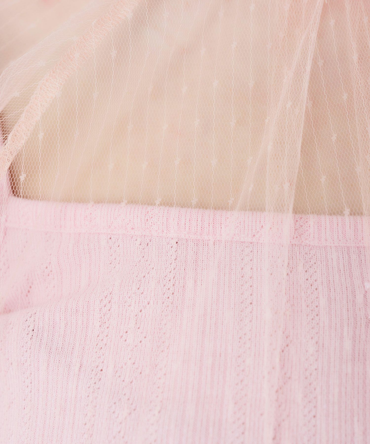 トップス/チュール/2way/サーモンピンク/ブルー