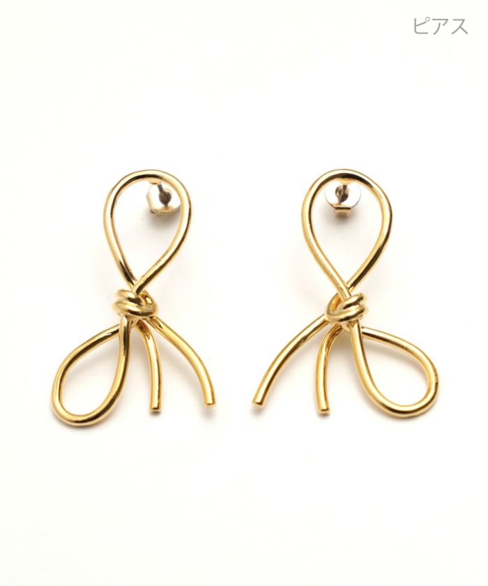 ツイスト リボン ピアス イヤリング Twist Ribbon Pierce Earring