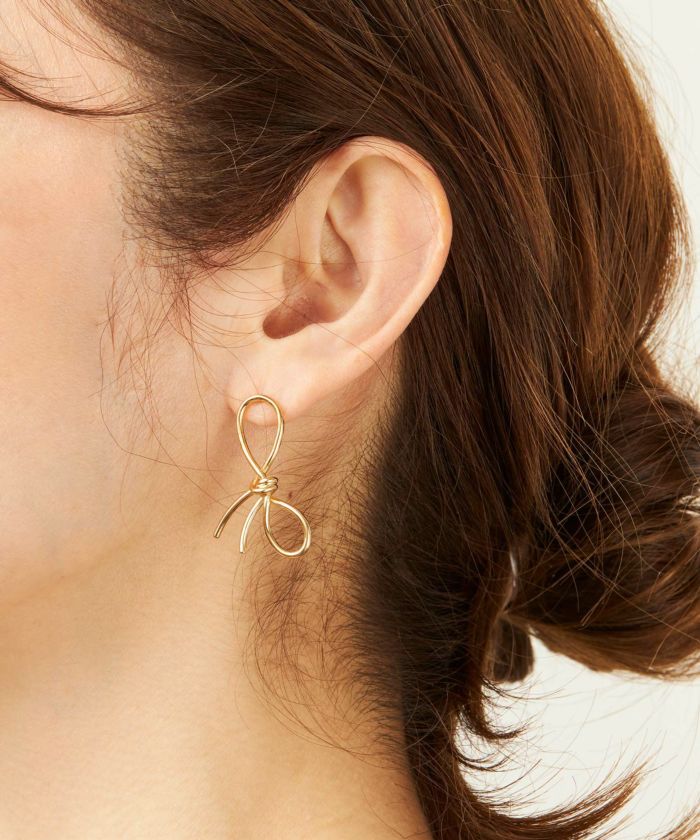 高価値セリー ツイスト Pierce Ribbon Twist イヤリング ピアス リボン アクセサリー