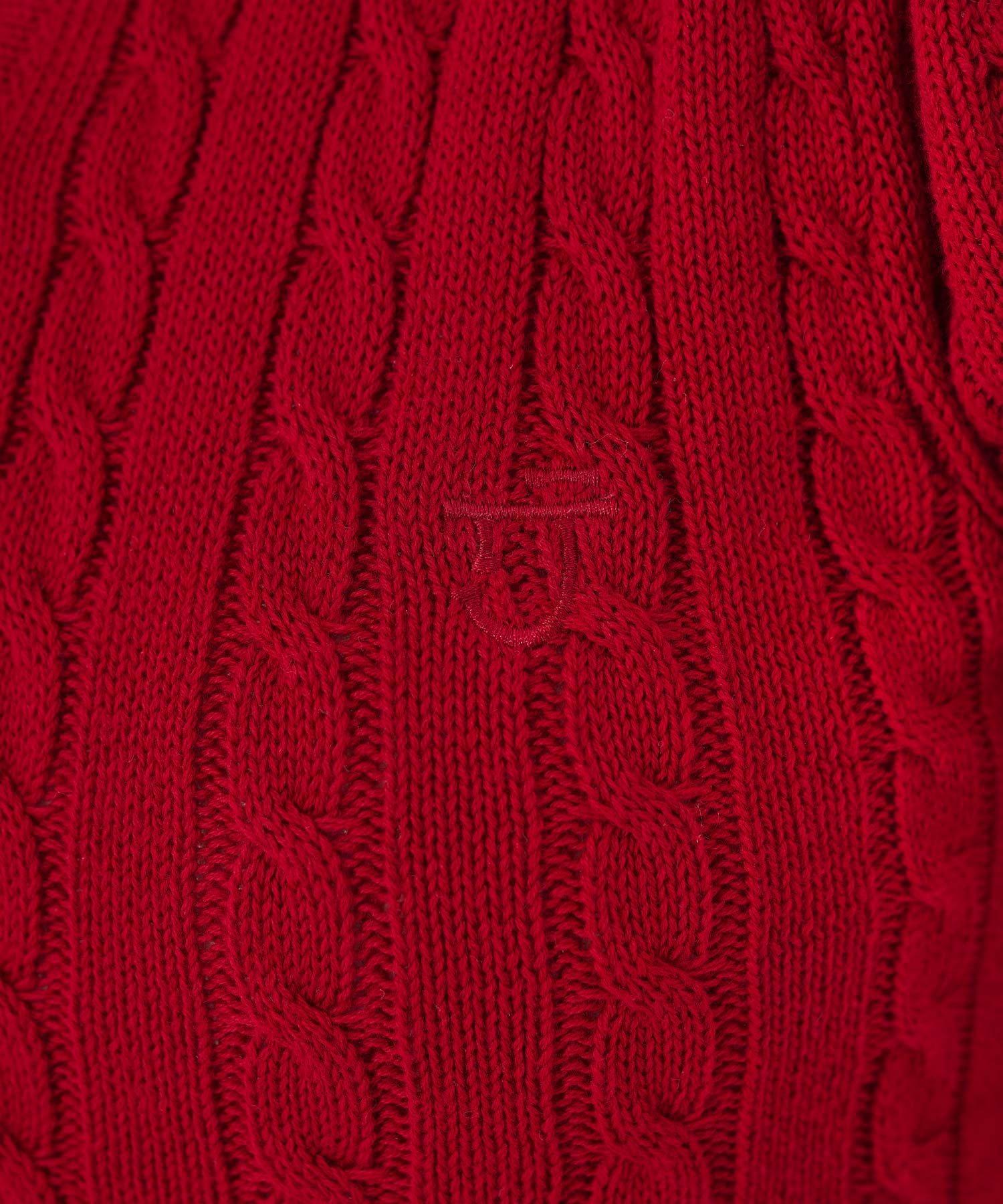 トップス/ニット/カーディガン/アイボリー/レッド